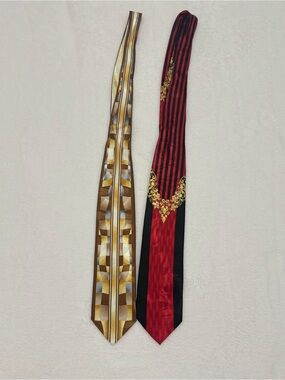 FRATELLO Classic Red & Gold Men's Tie Duo